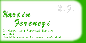martin ferenczi business card